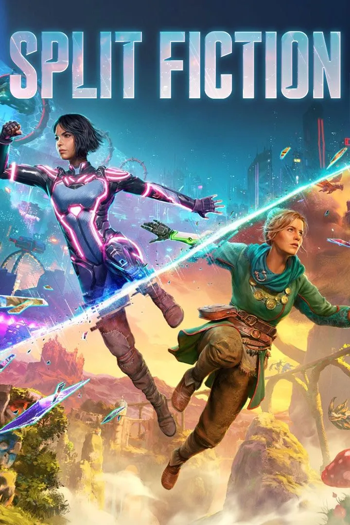 Ảnh bìa chính thức của game Split Fiction, một tựa game co-op mới