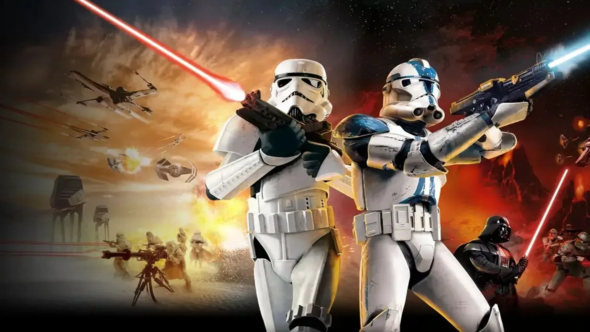 Ảnh bìa game Star Wars Battlefront Classic Collection, gợi nhắc lịch sử loạt game được fan yêu thích.