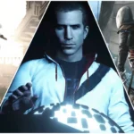 Ba sát thủ biểu tượng của Assassin's Creed: Ezio, Desmond và Edward Kenway, đại diện cho dòng game