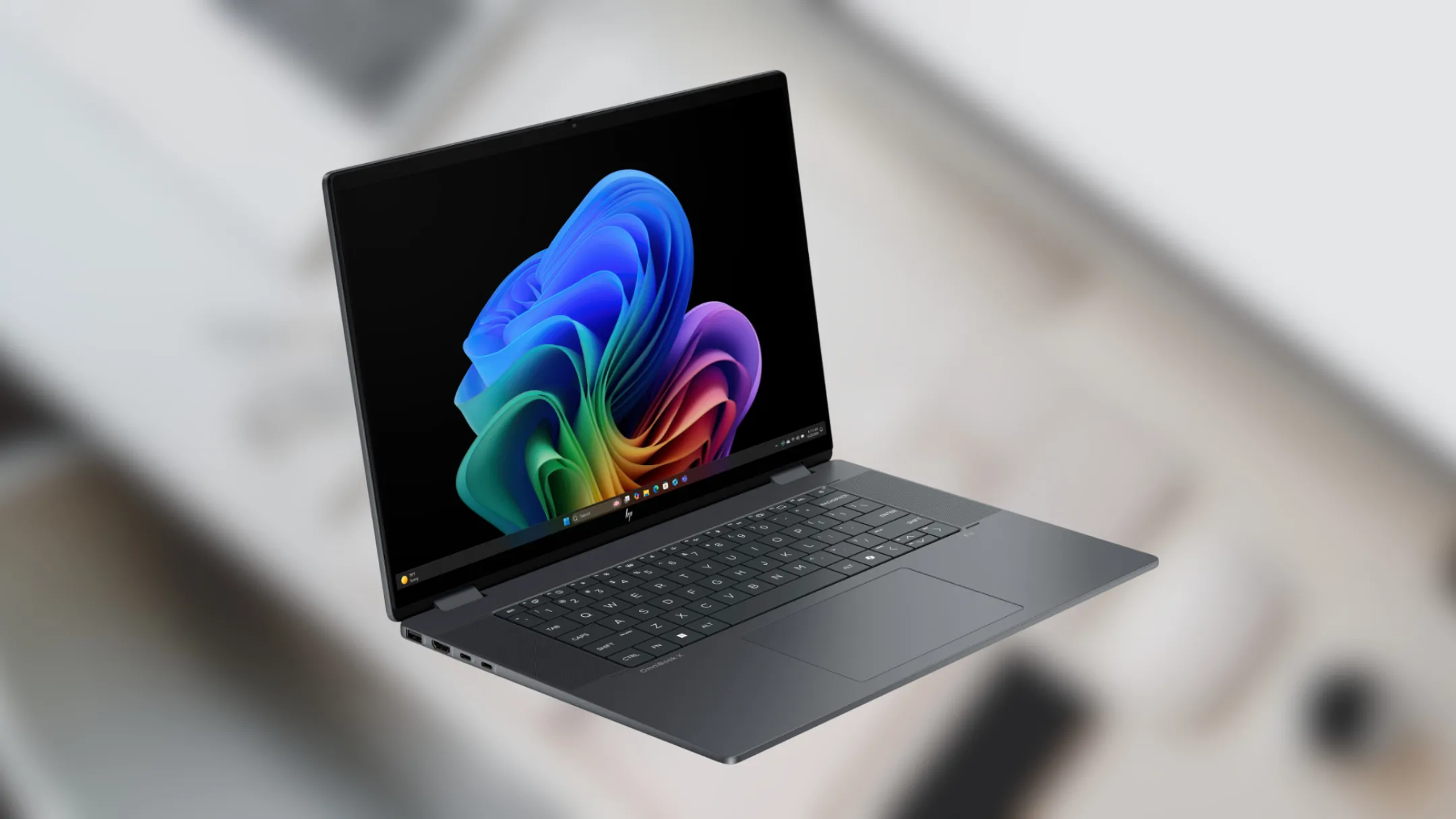 Chi tiết thiết kế hoặc màn hình của laptop HP OmniBook X Flip