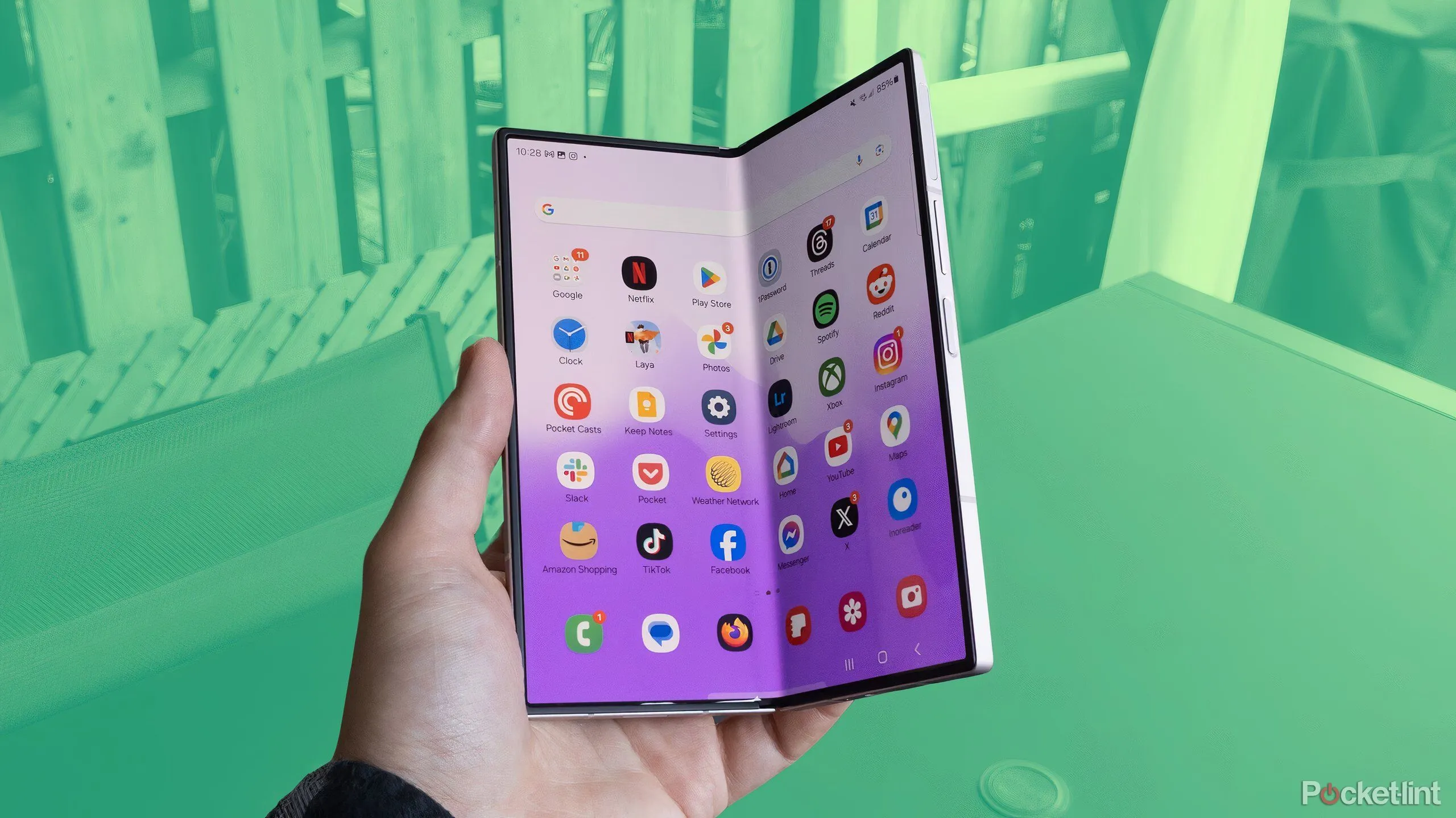 Điện thoại gập Samsung Galaxy Z Fold 6 màu xanh lá cây