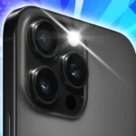 Hình ảnh một chiếc iPhone chụp ảnh có flash, minh họa những cải tiến của iOS 26.