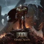 Hình ảnh quảng bá game Doom: The Dark Ages, một tựa game mới được công bố, minh họa Doom Slayer và rồng