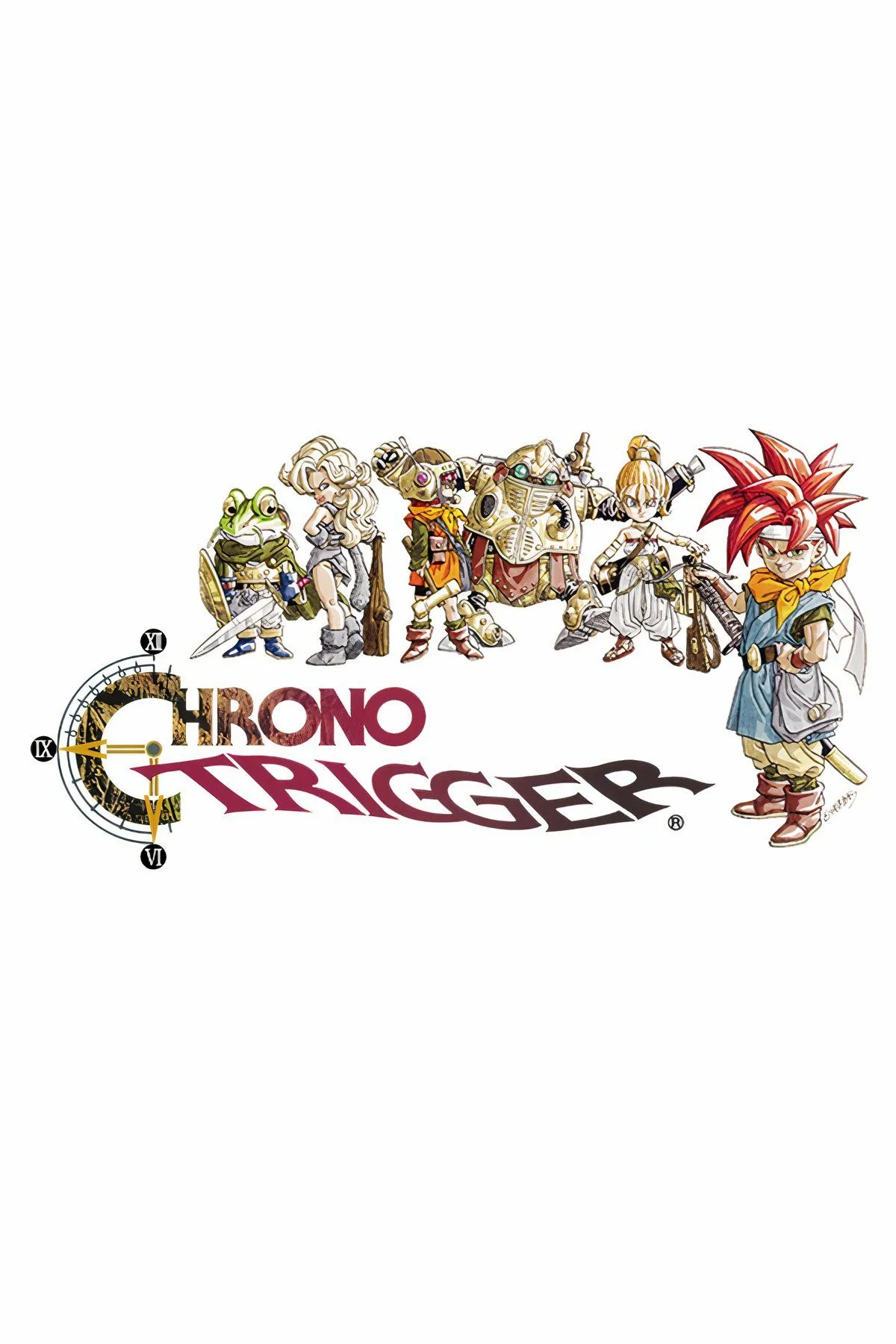 Hình ảnh tổng hợp về game Chrono Trigger, bao gồm artwork nhân vật và môi trường game