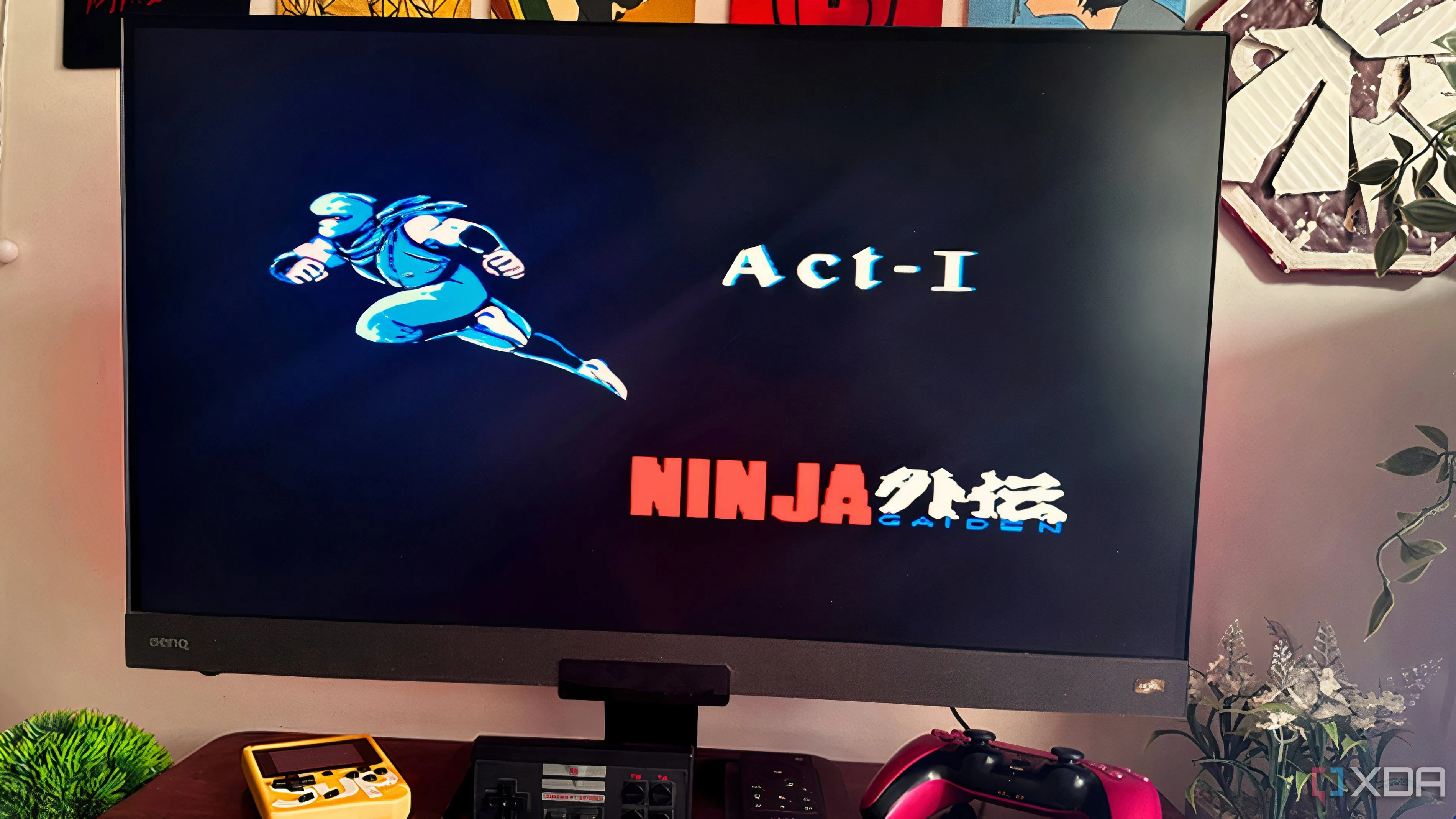 Màn hình hiển thị game platformer kinh điển Ninja Gaiden (1988), đại diện cho thể loại game khó nhằn.
