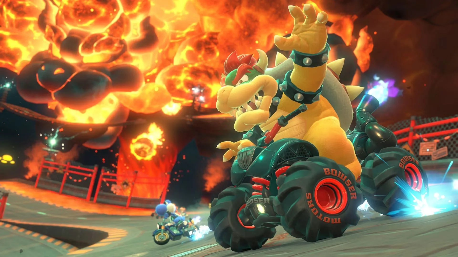Nhân vật Mario và Luigi trong Mario Kart World.