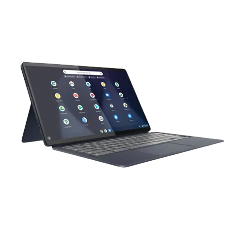Render máy tính bảng Lenovo IdeaPad Duet 5 Chromebook màu Abyss Blue kèm bàn phím