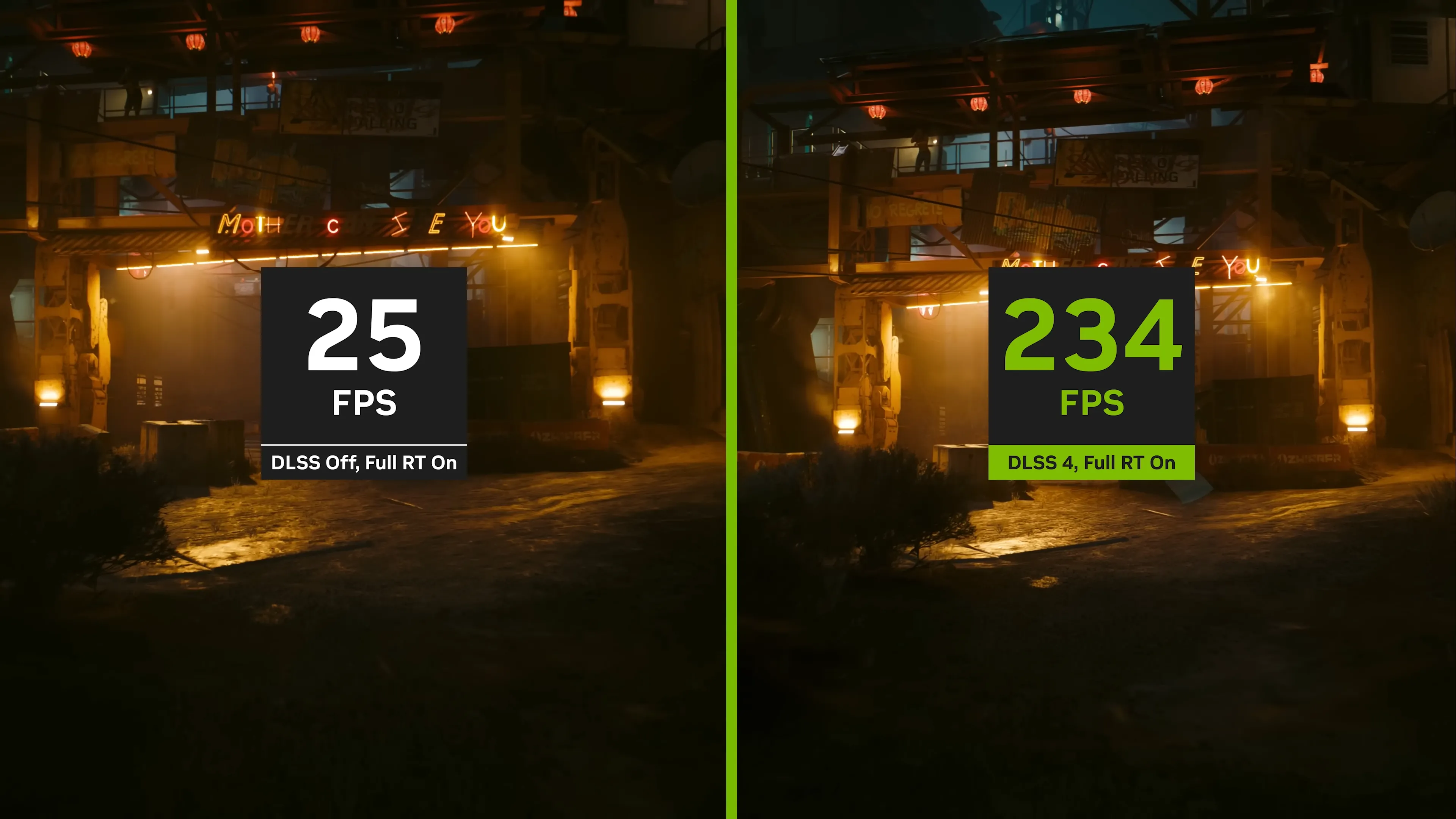 So sánh chất lượng hình ảnh game khi bật và tắt công nghệ Nvidia DLSS 4