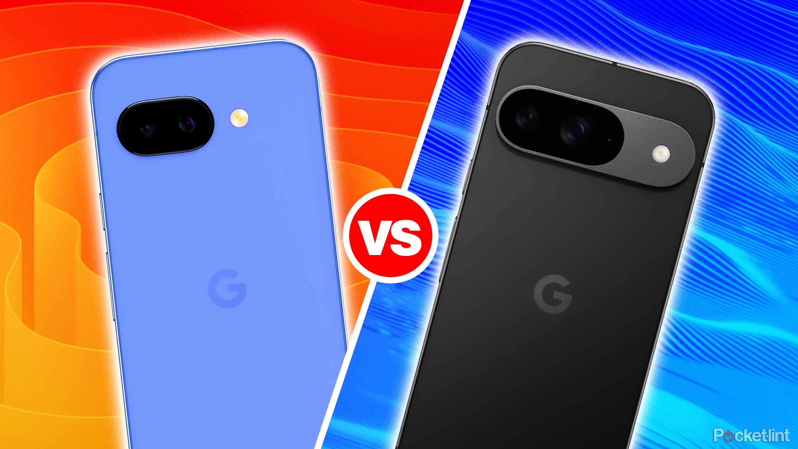 So sánh kích thước và thiết kế mặt lưng giữa Google Pixel 9a và Google Pixel 9