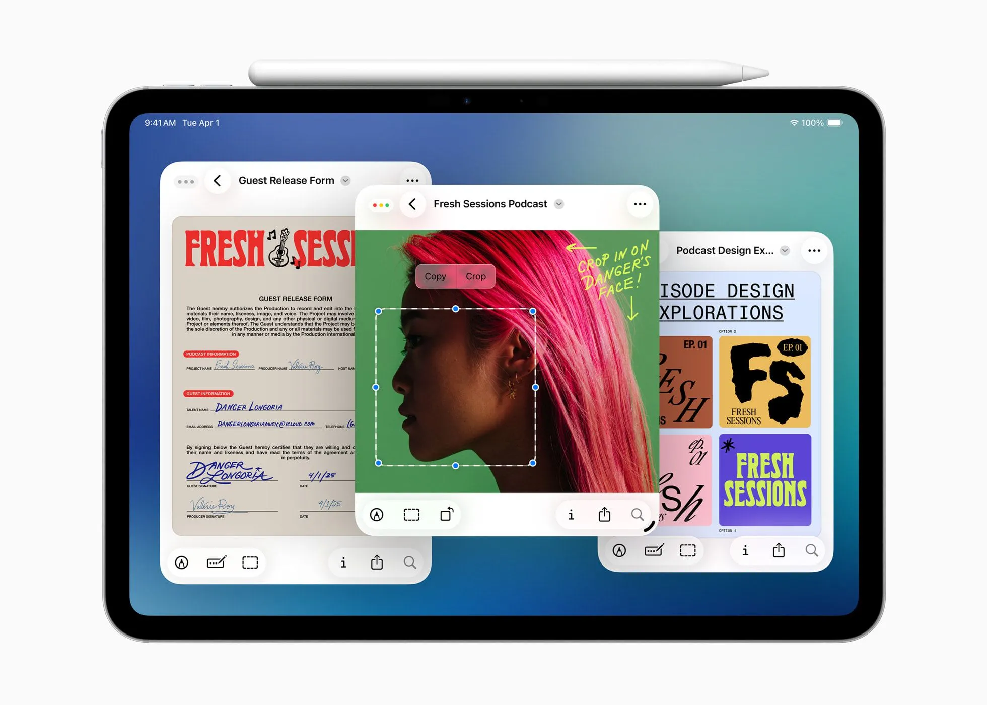 Ứng dụng Preview (Xem trước) trên iPadOS 26 với tính năng đánh dấu và ký tài liệu.